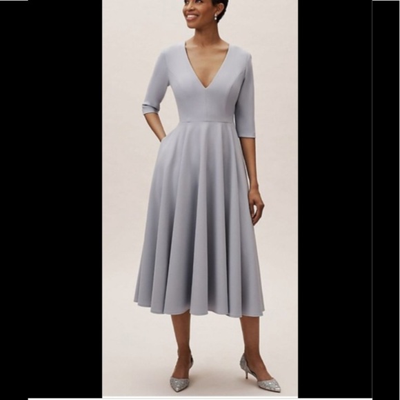 NWT BHLDN Valdis Dress light blue 8 Mother of the Bride Bridesmaid Guest